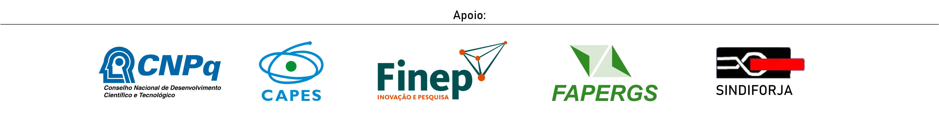 Logotipos das instituições de apoio ao CBCM
