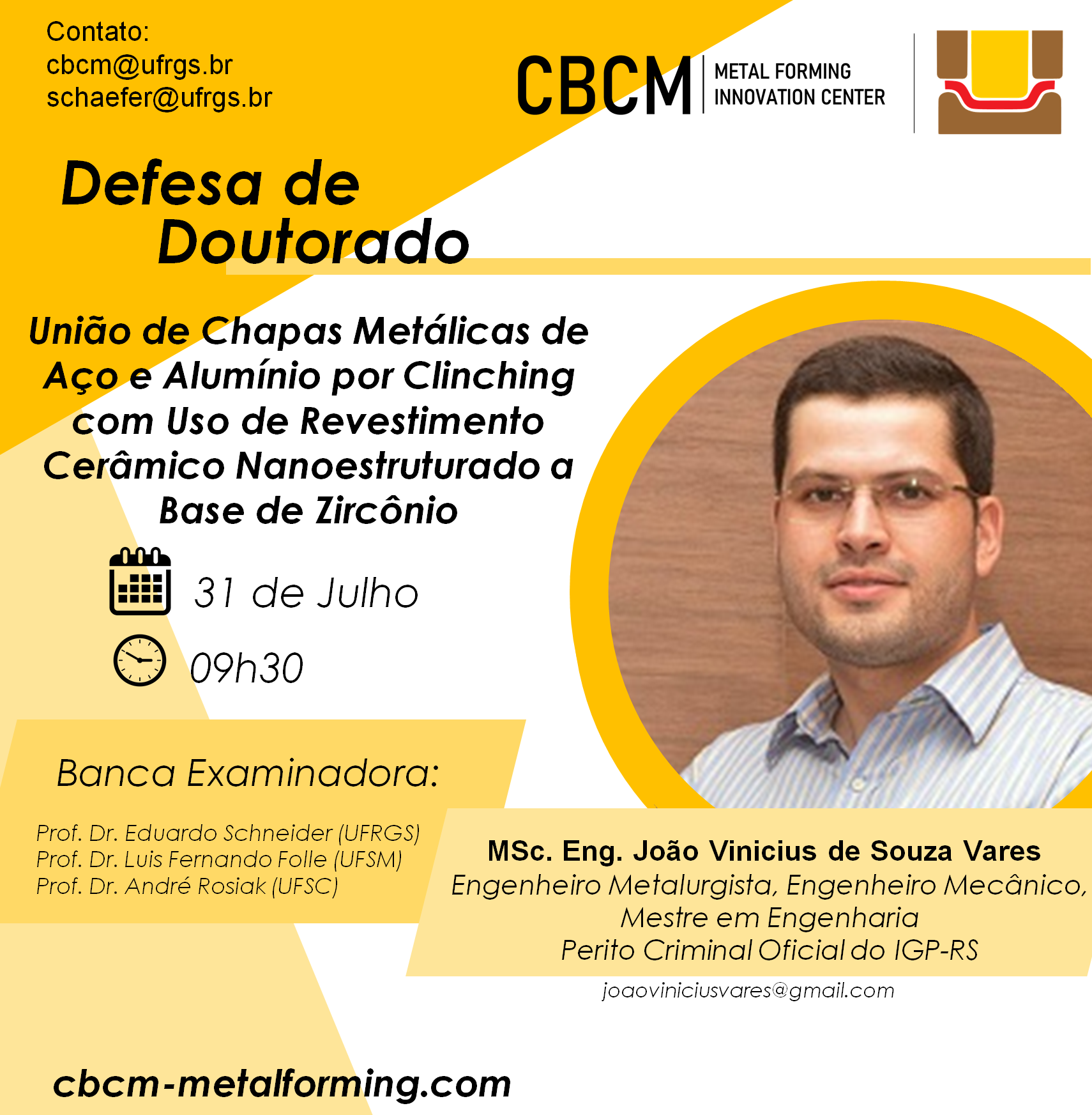 Defesa de Doutorado - M.Sc. João Vinicius de Souza Vares