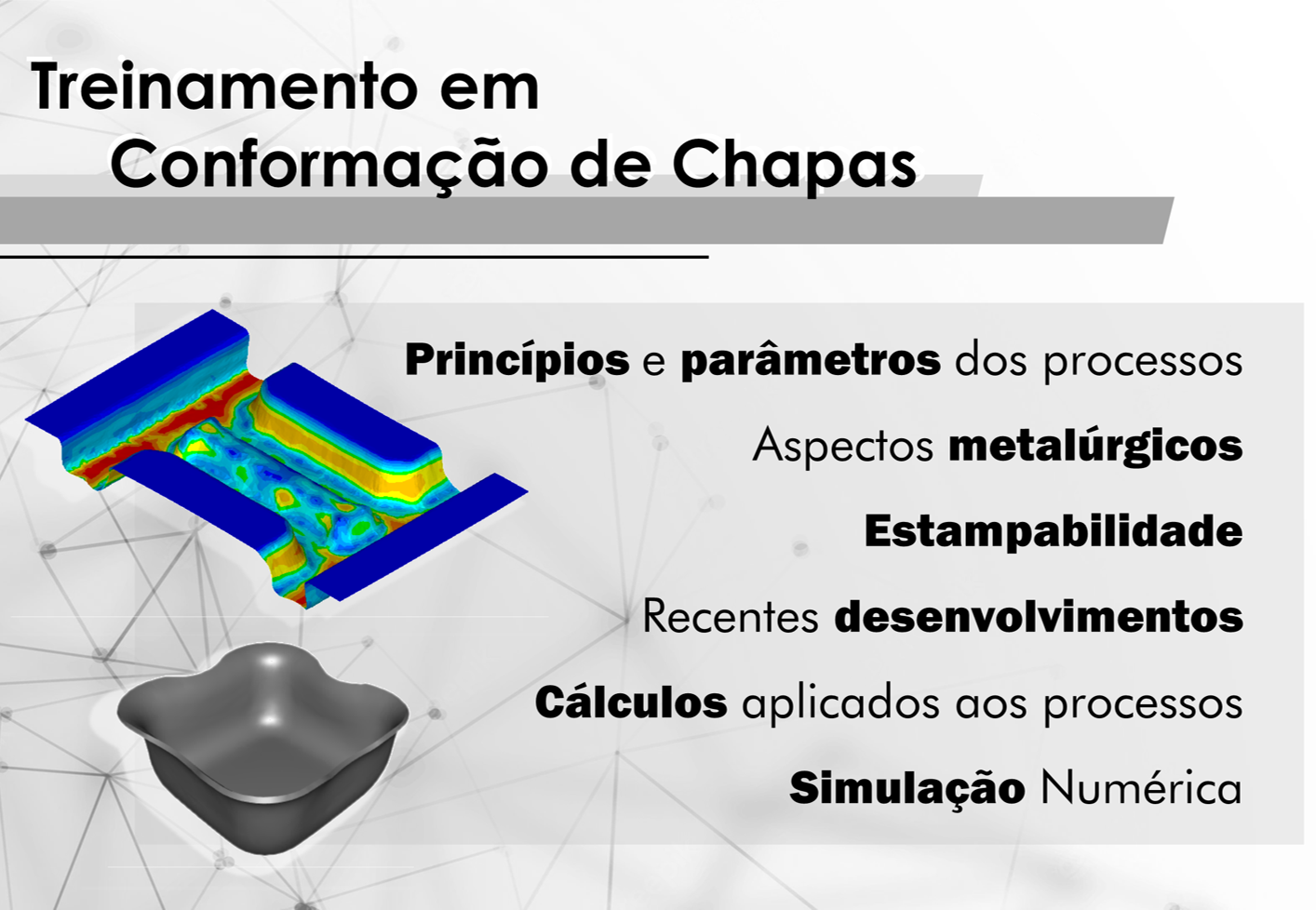 Folder do treinamento de estampagem